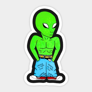 Cool Alien Sticker